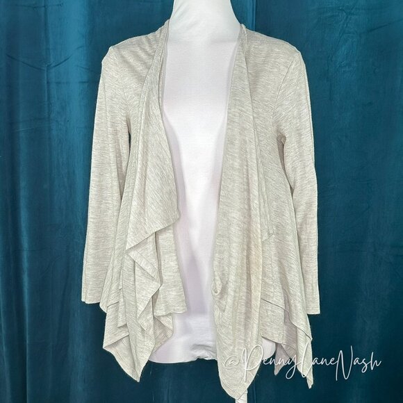 Pursue Sweaters - Pursue Draped Open Front Cardigan Sweater Medium M Cream